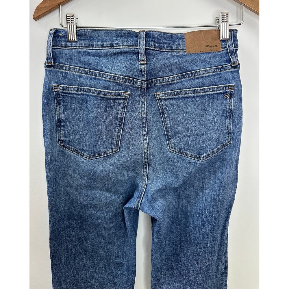 Madewell Cali Demi Boot Jeans Glenside Wash Blue Denim Size 26 Cropped Cotton - Picture 10 of 12